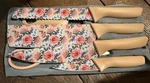 Stainless Steel Kitchen Set 6 Pink Floral Design Professional. Fixed Price $16.00.