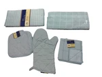 Home Collection Kitchen Textile Set Oven Mitt Towels Dish Drying Mat New. Fixed Price $14.99.