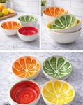 Trendy Fruit Design Ceramic Set Colorful Citrus Serving Home Kitchen. Fixed Price $63.00.