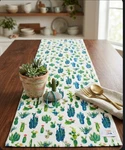Boston International Blooming Cactus Table Runner Green & Pink 73X13. Fixed Price $15.65.