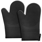Hovico Silicone Oven Mitts, Heat Resistant 500F Kitchen 2PCS, Black. Fixed Price $15.16.