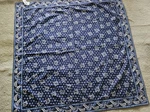 Vintage Vera Bradley Blue Coin Square Table Cloth With Tags 50". Fixed Price $14.59.