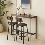 3PCS Bar Table Set Kitchen Dining Breakfast Pub + 2 Chairs Stools Brown. Fixed Price $154.99.