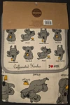 Iloveaus Caffeinated Koalas Apron Mitten Pot Holder Set Natural Cotton New Nwt. Fixed Price $11.99.