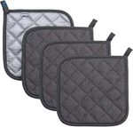 Joyhalo 4 Pot Holders For Kitchen Clearance, Hot Pads Pack, Dark Grey. Fixed Price $17.62.