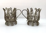 Soviet Cup Holder Beautiful Fancy Coasters Vintage Decorative Ussr Retro Rare. Fixed Price $55.00.