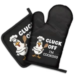 Dyjybmy Cluck Off I'm Cooking Funny Oven Mitts And Pot Holder Set, Kitchen Gadge. Fixed Price $21.28.