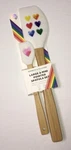 Core Kitchen Set Hearts Design Silicone Bamboo Spatulas 12 & 8 Nip. Fixed Price $14.96.