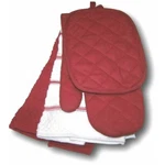 Sedona Kitchen Towels Red White Stripe Potholders Oven Mitt 5-PC Cotton Gift. Fixed Price $16.73.