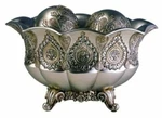 OK-4199B Traditional Royal Polyresin Decorative Bowl Metallic Silver/gold. Fixed Price $74.89.