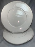 Vietri Lastra Cream-white Stoneware Contemporary Dinner Plates -2 Made Italy. Fixed Price $50.00.