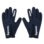 Supreme Gore Windstopper Zip Closure Gloves Navy Heat Retention Anti Slip New. Fixed Price $183.26.