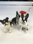 Set Of 3 Boston Terrier Holiday Ornaments. Fixed Price $28.99.