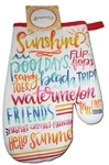 Coastal Oven Mitt 10" Summer/beach Sayings 100% Cotton. Fixed Price $7.19.