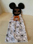 Disney Hanging Kitchen Towel Button Loop Mickey Spider Web Nwt Halloween Decor. Fixed Price $5.00.