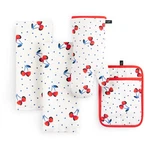 Kate Spade New York Cherry Dot Kitchen Towel Oven Mitt Pot Holder 4 Pack Set. Fixed Price $37.99.