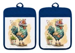 Pot Holders Oven Mitts Hot Pads Linen Towel For Pete's Sake Chicken DZ363DPH. Fixed Price $16.99.