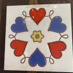 Besheer Tile Trivet Valentine Heart Star Early American Quilt Design Pattern. Fixed Price $15.00.