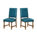 Pioneer Woman Harper 2-PACK Faux Leather Dining Chairs Turquoise Kitchen Seating. Fixed Price $280.11.