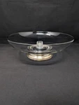 Elegant! 13" Art Deco Centerpiece Floating Bowl Sterling Silver & Glass Antique. Fixed Price $179.99.