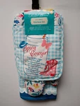 Pioneer Woman Spicy Cowgirl 3 Pcs Kitchen Set Oven Mitt, Potholder & Towel Blue. Fixed Price $22.95.