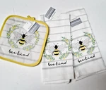 True Living Bee Kind Dish Towels And Pot Holder----.free Shipping. Fixed Price $7.31.