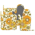 Mifsoiavv Retro 70S Style Flower Oven Mitts And 7.2X11IN+8X8IN, Plant. Fixed Price $34.52.