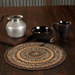 Trivet Espresso Jute Rustic 15IN Braided Striped Kitchen Table Decor Vhc Brands. Fixed Price $12.95.