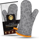 Premium Heat-resistant Oven Mitts Stylish And Beautiful Non-slip Platinum. Fixed Price $40.99.