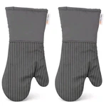 Mukitchen Silicone Oven Mitts Set Of 2 Stainless Gray. Fixed Price $21.99.