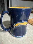 Los Angeles Chargers Nfl Boelter Brands Raised Logo Ceramic 14-OZ Mug. (2011). Fixed Price $13.99.