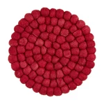 Mud Pie Christmas Pom Trivet, 8" Dia, Red. Fixed Price $25.20.