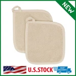 100% Cotton Terry Pot Holders For Kitchen, 2-PACK, 8.5X8.25 Latte Ritz Royale. Fixed Price $18.72.