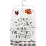 Primitives By Kathy Kitchen Towel -give Thanks With Grateful Heart 458623. Fixed Price $9.97.