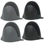 Aortdes Silicone Kitchen Oven Mitts Set, Mini Finger Black And Cool Gray. Fixed Price $17.47.