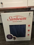 Sunbeam BSF9GFS-R595-13A00 Quilted Fleece Heated Blanket Blue. Fixed Price $59.99.