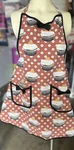 Jessie Steele Apron Cupcakes And Pok Dots 100% Cotton O/s Pockets Pumpkin Bow. Fixed Price $18.00.