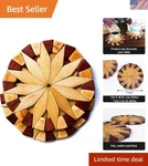 Elegant Natural Wood Trivets Set Of 2 7-INCH Heat Resistant Kitchen Pads. Fixed Price $22.99.