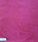 Jacquard Francais Cranberry Red Linen French Floral Tablecloth 70" Square. Fixed Price $179.00.