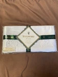 Waterford Set Of 4 Castlemaine White Cocktail Napkins 100% Linen Brand. Fixed Price $17.00.