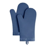 Kitchenaid Ribbed Soft Silicone Oven Mitt 2-PACK Set, 7.5"X13", Blue Willow. Fixed Price $50.17.