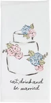 Mud Pie Eat Drink Cotton Hand Towel; 26" X 1/2" 16.5 Inches,. Fixed Price $14.48.