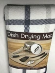 & Dish Drying Mat Home Black Gray Plaid 16 X 18 100% Microfiber Nip. Fixed Price $5.99.