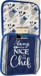 Set Of 2 Different Pot HOLDERS(7X7")ALWAYS Be Nice The Chef &kitchen Items,gr. Fixed Price $8.99.