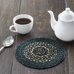 Vhc Brands Pine Grove, Braided Jute Mat Trivet Round, Green, 8 Inch, Set Of 3. Fixed Price $33.89.