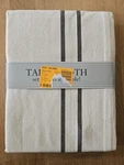 Dii Black Beige French Stripe Cotton Rectangular Tablecloth 60X120 In. Fixed Price $16.00.