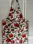 April Cornell Bright Pink Floral Kitchen Chef Apron W/ Pocket/ 100% Cotton /nwt. Fixed Price $21.99.