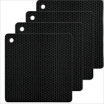 Hotsyang Silicone Trivets Mats Set, Pads And A:black-square 4 Pack. Fixed Price $20.56.