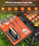 Silicone Griddle Tools Mat Grill Side Shelf Pad With Drip Tray Heat Resistant. Fixed Price $11.00.