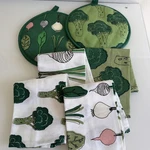 Ikea Rare Torvfly Veggies Kitchen Tea Towels And Pot Holders Set New. Fixed Price $40.00.